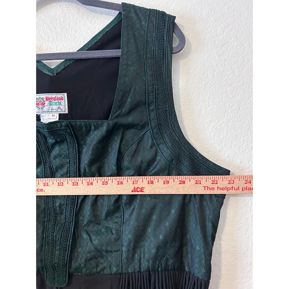Folk Vintage Nordic Bergland Tracht Maxi Sleeveless Dirndl SZ 52 (XXL/3XL) - Picture 8 of 9
